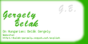 gergely belak business card