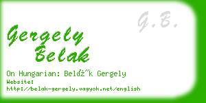 gergely belak business card
